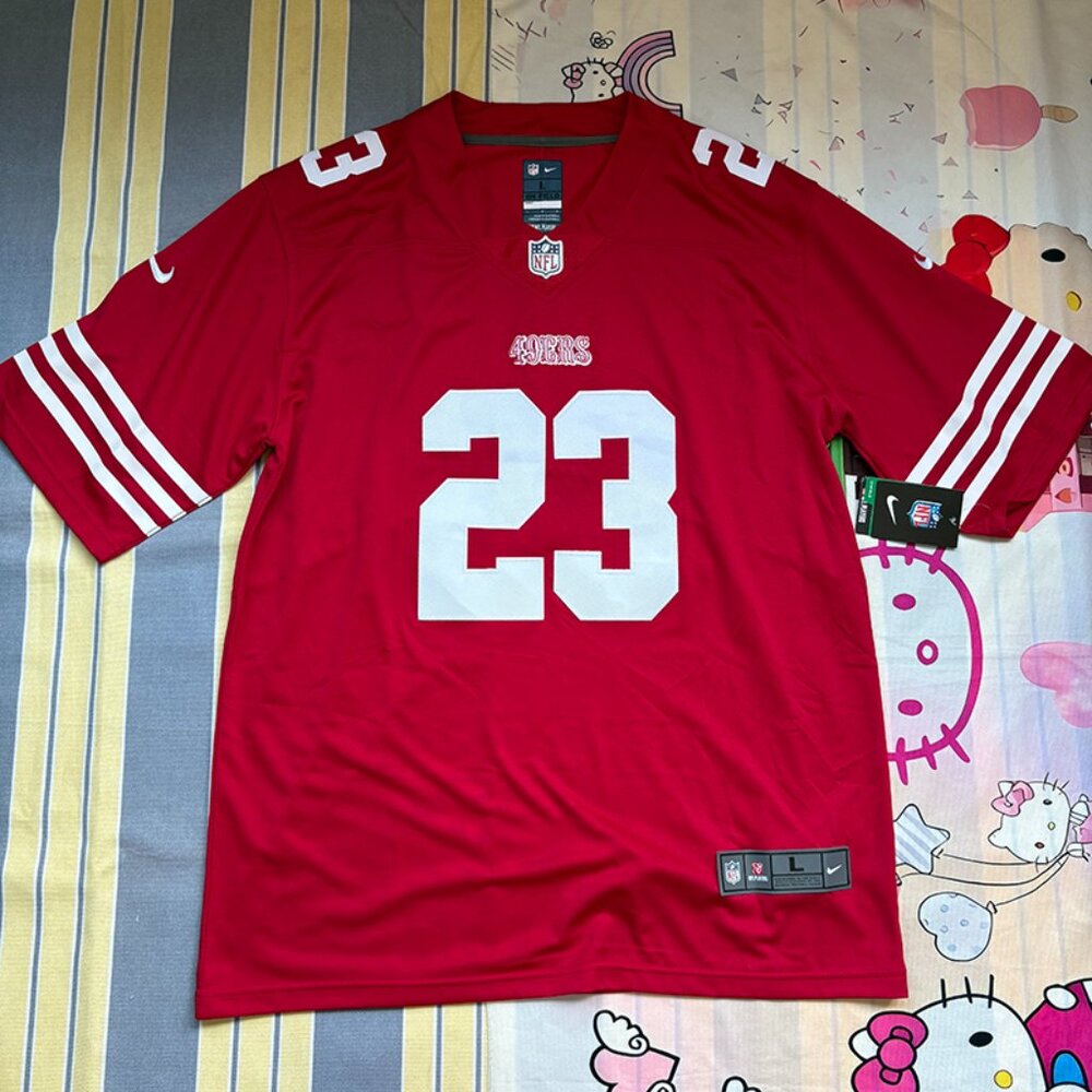 NFL San Francisco 49ers No. 23 Mccaffrey Red Jersey